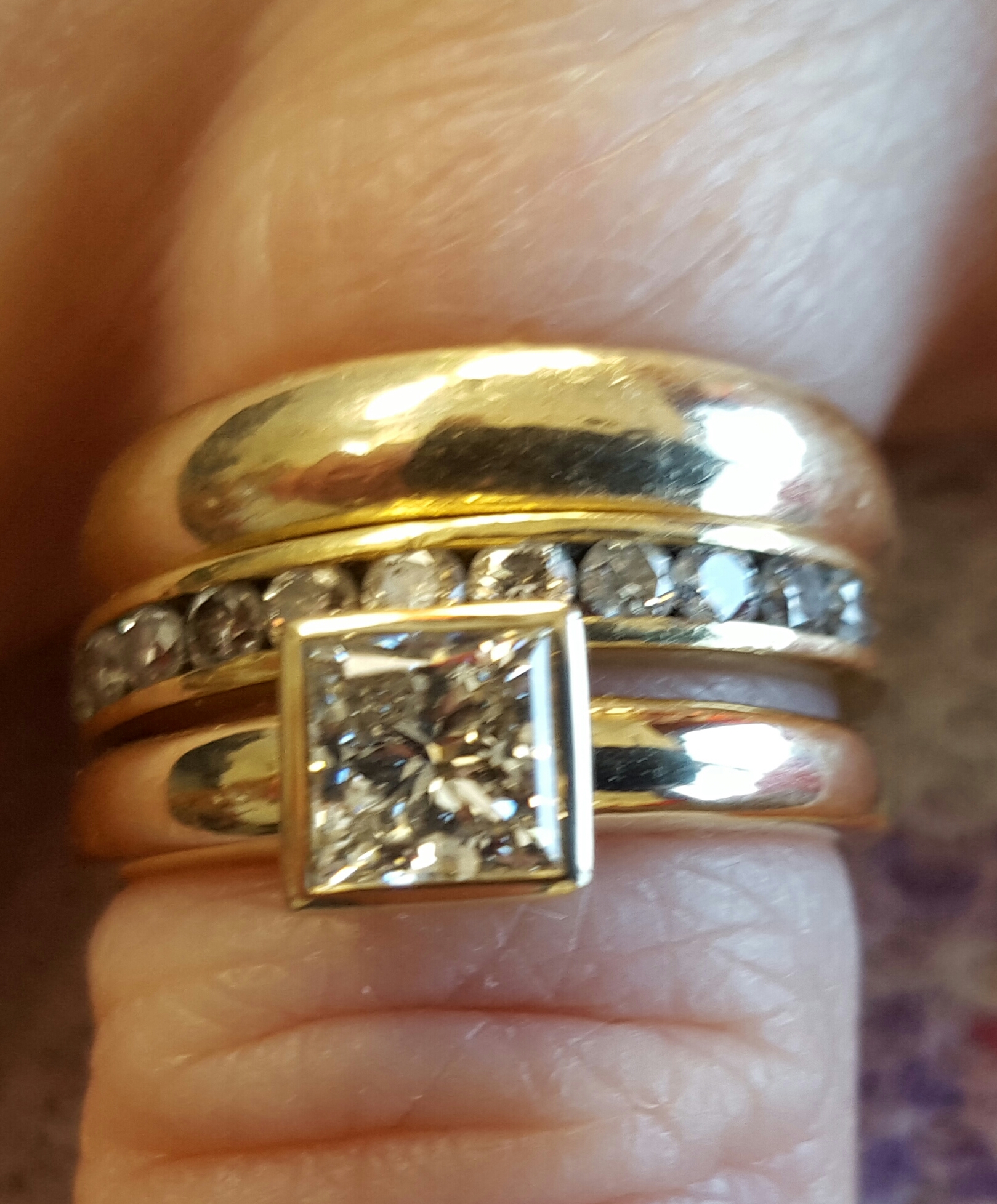 Gary And Angela Diamond Ring And Gold And Diamond Pendant Diamonds N Gold